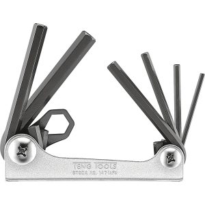 Teng 6pc Folding AF Hex Key Set - 1/8in-3/8in