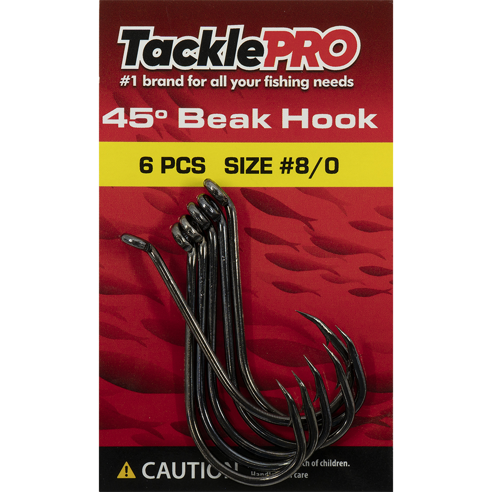TacklePro 45deg. Beak Hook #8/0 - 6pc – Tools Direct NZ